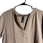 bobi Los Angeles Gauze V Neck Tunic Dress Tan Brown Casual Size S Photo 1