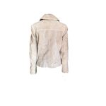 Michael Kors  Tan Leather Long Sleeve Moto Jacket Photo 3