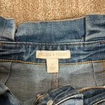 Chelsea and Violet Cuffed Hem Tie Waist Bow Pleated Denim Jean Shorts Women 27 Photo 5