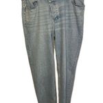 Abercrombie & Fitch Curve Love Crossover Dad High Rise Straight Leg Jeans Sz 16 Photo 1