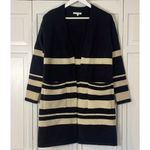 Just Madison navy striped cardigan jacket size small Blue Photo 6