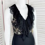 Alice + Olivia  Odette Lace Top Halter Mini Sheath Dress Black Size 2 Coquette Photo 4