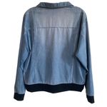 Lucy Activewear Women's indiGO Trucker Jacket Faux Denim Size M Zip Up - EUC Photo 1