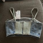 ZARA NWT  denim crop top small Photo 1