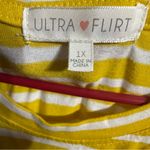 Ultra Flirt  Yellow Striped Mini Dress Photo 2