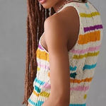 Anthropologie Nwt pernille rosenkilde  rainbow stripe sweater vest womens‎ S Photo 0