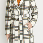 Maurice's Plaid 2 Button Belted Trench Coat size Medium Photo 0