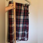 Vintage Red Tartan Plaid maxi wrap skirt size S Red Photo 7