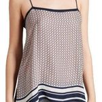 Vince Blue and Cream Relaxed Asymmetrical Camisole Photo 0