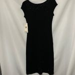 Karen Kane NWT  WO SIZE SMALL Black Mini Dress  Beaded Around top and Hem Detail Photo 9