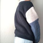 American Eagle  blue and white teddy sherpa sweater Photo 2