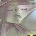 American Eagle Purple Blue Tie Dye Long Sleeve Curve Hem Tee Shirt Size M Photo 4