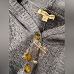 NWT NorthStyle Size S Blue Heather Button Front Hooded Cable Knit Cardigan Photo 7