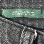 Wild Fable  Women's Super-High Rise Distressed Straight Leg Jeans Black 12. Photo 4