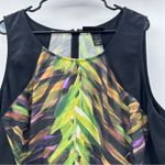 Lane Bryant Green & Black Feather Leaf Print Sleeveless Top Size 22 Photo 1