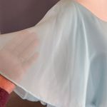 Women’s Blue 2 Piece Layered Asymmetrical Chiffon Formal Pant Suit Size 22W NEW Photo 2