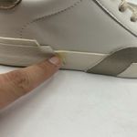 DOLCE VITA Zina Leather Sneaker Women's Size 7.5 White/Gold White Photo 4