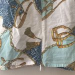 Vintage Liquid | Halter Blouse Top Chain White Blue Gold Small Size 6 Photo 4