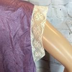 Vintage Society Lingerie Dark Lilac Sleep Shirt Lace Shoulders Medium Photo 6