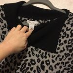 kim rogers  black gray leopard print sweater Photo 1