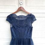 Chi Chi London Womens Dress Navy Blue April Embroidered Lace Tea Wedding 4 Photo 5