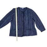 JM Collection Woman 2X purple Patterned Button Front Knit‎ Cardigan Jacket Blue Size XXL Photo 2