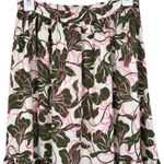 Parker  Soft White Floral Botanical Print Lined Green Pink Skirt Size NWT Size 4 Photo 8