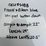 Frank & Eileen Women's Super 100s 2 Ply Cotton Striped Shirt Sz Large READ Photo 10