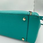 Henri Bendel A-Lister Satchel with Shoulder Strap in Turquoise Pebbled Leather Photo 12