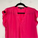 Cynthia Steffe  Hot Pink Cap Sleeve Blouse Womens S Barbie Core Shirt Top Flutter Photo 2