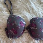 Jessica Simpson bra 34B padded t shirt floral grey Photo 1