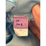 Vintage 60's Maxi 2 Piece Dress Sz 8 Blue Accordion Pleated Retro Glam Photo 8