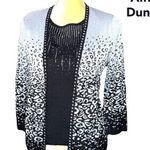 Alfred Dunner  gorgeous black and silver 2 piece top! Photo 1