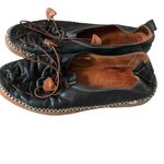 Spring Step  Berna elastic vamp-tie leather loafers flexible black womens sz 39 Photo 1