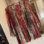 Rebecca Malone  Boho Top Sequins Embroidered Hippie Shirt Womens Medium Photo 2