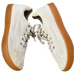 Nobull Canvas Trainer Women's Size 7.5 Workout Gym Shoes Ivory Gum Tan Photo 0