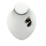 Vtg Fantail Goldfish Koi Fish Enamel Rhinestone black and Gold rhinestone Pin Br Photo 1