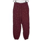 Lou & grey  Women’s Maroon Shooting Star Terry Sweat Jogger Pants Size XS Photo 6