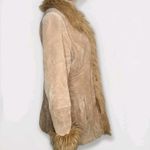 Mixit Vintage Y2K Tan Suede Penny Lane Coat Hippie Retro Boho Size Petite Large Photo 3