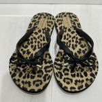 Kate Spade  Animal Print Flip Flops with Black Accents Photo 2