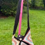 Multicolor Crochet Shoulder Bag Black Photo 0