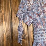 Frye Boho Floral V Neck Tiered Mini Dress Photo 2