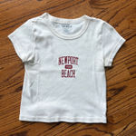 Brandy Melville  White Newport Beach Cropped Tee Photo 0