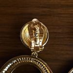 St. John ππ Circular Drop Clip On Earrings ~ Green Enamel Gold Jewels NWOT Photo 5