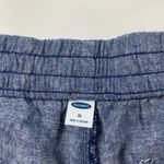 Old Navy  Blue Chambray Linen Blend Tapered Straight Leg Pant XL Photo 3