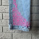 Cruel Girl Y2K  Low Rise Pink Embroidered Jeans Size 7 / 26 Photo 3