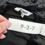 BB Dakota Bodysuit Womens X Small Black Velvet Open Back Criss Cross Halter Photo 4