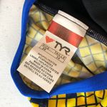 TYR Womens One Piece Swimsuit Diamondfit Open Back Geometric Yellow 34 US M Size M Photo 2