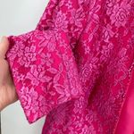 Vintage Womens M Pink Lace Beaded Jacket Feminine Romantic Barbie Glinda OOAK Size M Photo 7