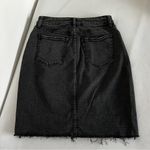 Tinsel Black Frayed Denim Skirt Size 26 Stone Wash Zip Closure Cotton A Photo 2